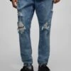 PULL & BEAR Mit Rissen Am Knie - Jeans Tapered Fit - Royal Blue -PULL - BEAR Negozio 69b9b92a004b4019aaee2b12301927e6