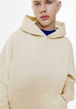 PULL & BEAR STWD EMBROIDERED LOGO - Felpa Con Cappuccio - Beige -PULL - BEAR Negozio 6ca44036e7e84eb9b1a5636f70797ace