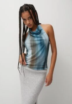 PULL & BEAR Halter Tie Dye CamicettaMulti Coloured Donna Camicie E Bluse PUC21D2KC-T11