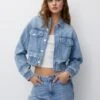 PULL & BEAR Giacca Di JeansLight Blue Denim Donna Giacche E Blazer PUC21G0IE-K11