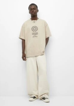 PULL & BEAR Short Sleeve With CentralT-Shirt Con StampaSand Uomo T-shirt E Polo PUC22O1OQ-B11 -PULL - BEAR Negozio 6edd013dc8aa4ec1961e8daf6decfd65