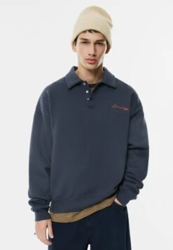 PULL & BEAR EMBROIDERED - Felpa - Dark Blue -PULL - BEAR Negozio 6ef35d3e9a6e4c3ab48d18036af3b006