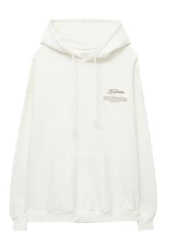 PULL & BEAR Slogan Felpa Con CappuccioBeige Donna Felpe PUC21J11C-B11 -PULL - BEAR Negozio 6f4b0455867744fe9d7aebd6ca1b0891