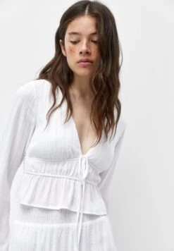 PULL & BEAR With An Elasticated Waist - Camicetta - White -PULL - BEAR Negozio 70c04a1fd3f34746946448103e4af834