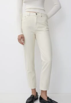 PULL & BEAR Mom - Jeans Tapered Fit - Mottled Beige