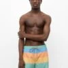 PULL & BEAR With Colourful Stripes - Costume Da Bagno - Green