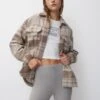 PULL & BEAR CheckGiacca Da Mezza StagioneSand Donna Giacche E Blazer PUC21G0IN-B11 -PULL - BEAR Negozio 735d93a54dbc4d3b9d813a948d0a734b