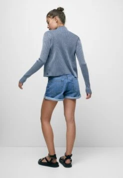PULL & BEAR High-Waist Mom - Shorts Di Jeans - Blue Denim -PULL - BEAR Negozio 76ae7927d07d4498bac46a1ab091e040