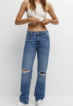 PULL & BEAR Mid-WaistJeans A SigarettaBlue Denim Donna Jeans PUC21N0LT-K11