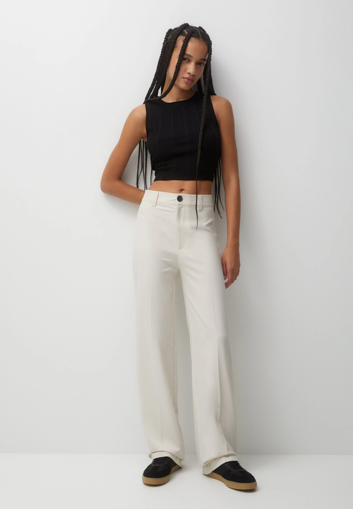 PULL & BEAR Formal Straight-Leg PantaloniWhite Donna Pantaloni PUC21A0SM-A11 4 PULL & BEAR Formal Straight-Leg PantaloniWhite Donna Pantaloni PUC21A0SM-A11 - immagine 2