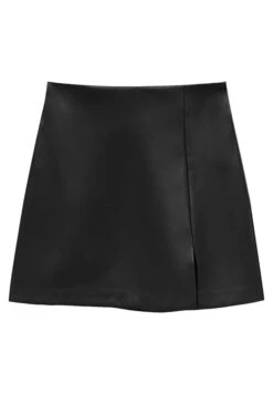 PULL & BEAR Faux Leather Wrap Skirt - Gonna A Campana - Mottled Black -PULL - BEAR Negozio 79add3343d7c4821ae71e940c8fabc60
