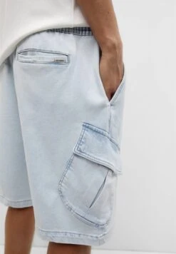 PULL & BEAR Bund - Shorts Di Jeans - Stone Blue Denim -PULL - BEAR Negozio 7a2b8f8b04bf4789bc2063f113bae25e
