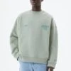 PULL & BEAR Green Garment-DyeFelpaGreen Uomo Maglieria E Felpe PUC22S0QZ-M11