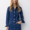 PULL & BEAR Short Button-UpVestito Di JeansBlue Denim Donna Vestiti PUC21C16H-K11