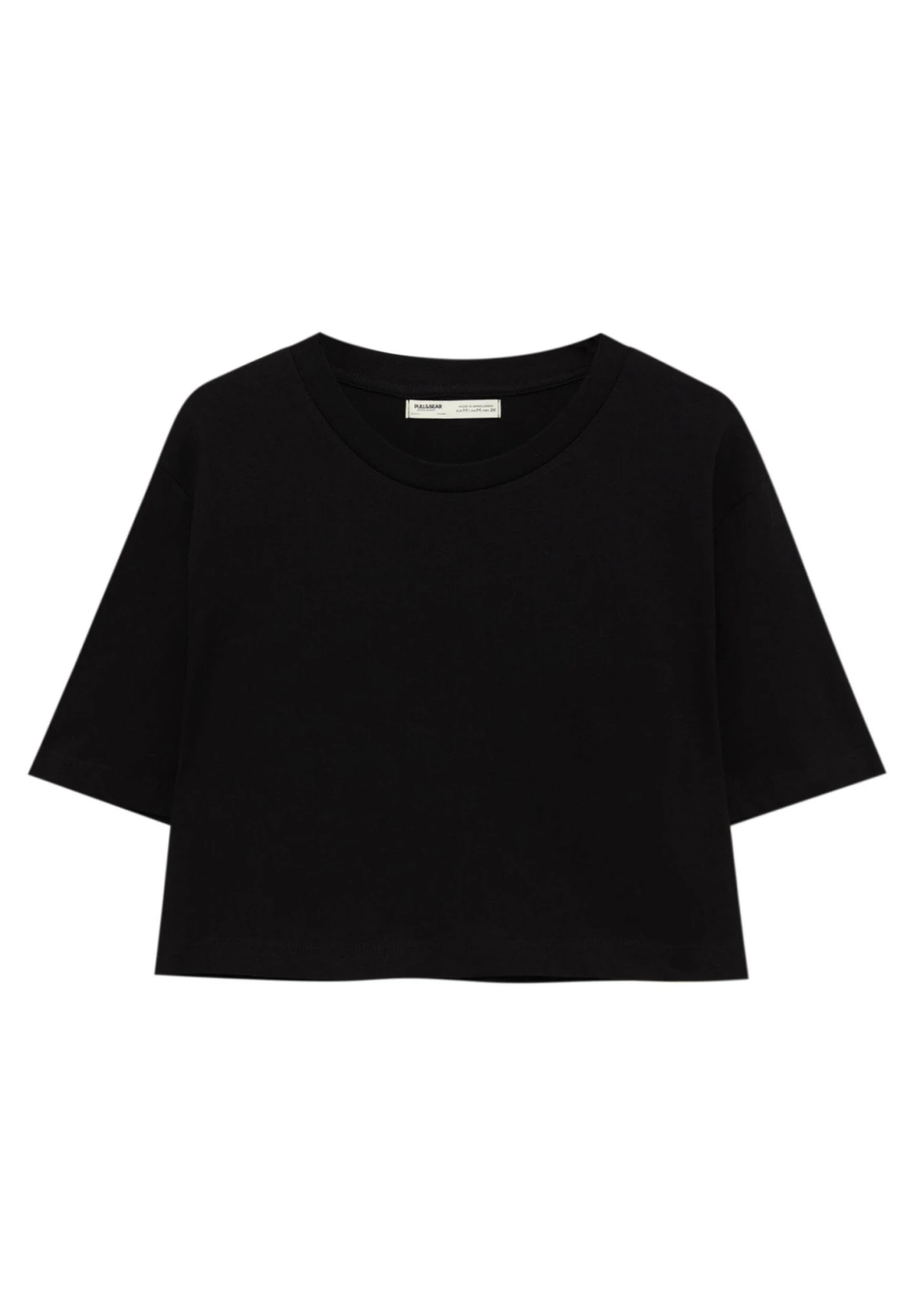PULL & BEAR Cropped T-Shirt BasicBlack Donna T-shirt E Top PUC21D2A0-Q11 10 PULL & BEAR Cropped T-Shirt BasicBlack Donna T-shirt E Top PUC21D2A0-Q11 - immagine 8