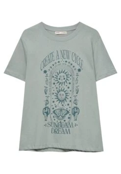 PULL & BEAR Short Sleeve With Sun GraphicT-Shirt Con StampaLight Grey Donna T-shirt E Top PUC21D2EI-C11 -PULL - BEAR Negozio 7ddf7fa385d44d799b1b18743f8f3aad