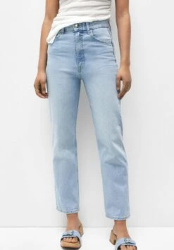 PULL & BEAR High WaistJeans A SigarettaLight-Blue Denim Donna Jeans PUC21N0LC-K12