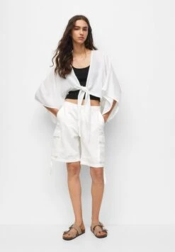 PULL & BEAR Oversize Cropped Kimono Giacca LeggeraWhite Donna Giacche E Blazer PUC21G0HW-A11 -PULL - BEAR Negozio 7fec50a312c64b22872611656aba3bd0