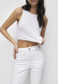 PULL & BEAR High Waist MomJeans Slim FitWhite Donna Jeans PUC21N0KG-A11 -PULL - BEAR Negozio 80fe7187bedc404ea0e676533c8279e5