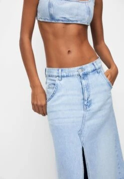 PULL & BEAR Long- Gonna A Campana - Blue Denim -PULL - BEAR Negozio 8160134b666b4975b75baba941d39e79