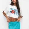 PULL & BEAR Short Shiny - Gonna A Campana - Turquoise