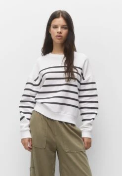 PULL & BEAR Basic StripedFelpaBlack Donna Felpe PUC21J10R-Q11