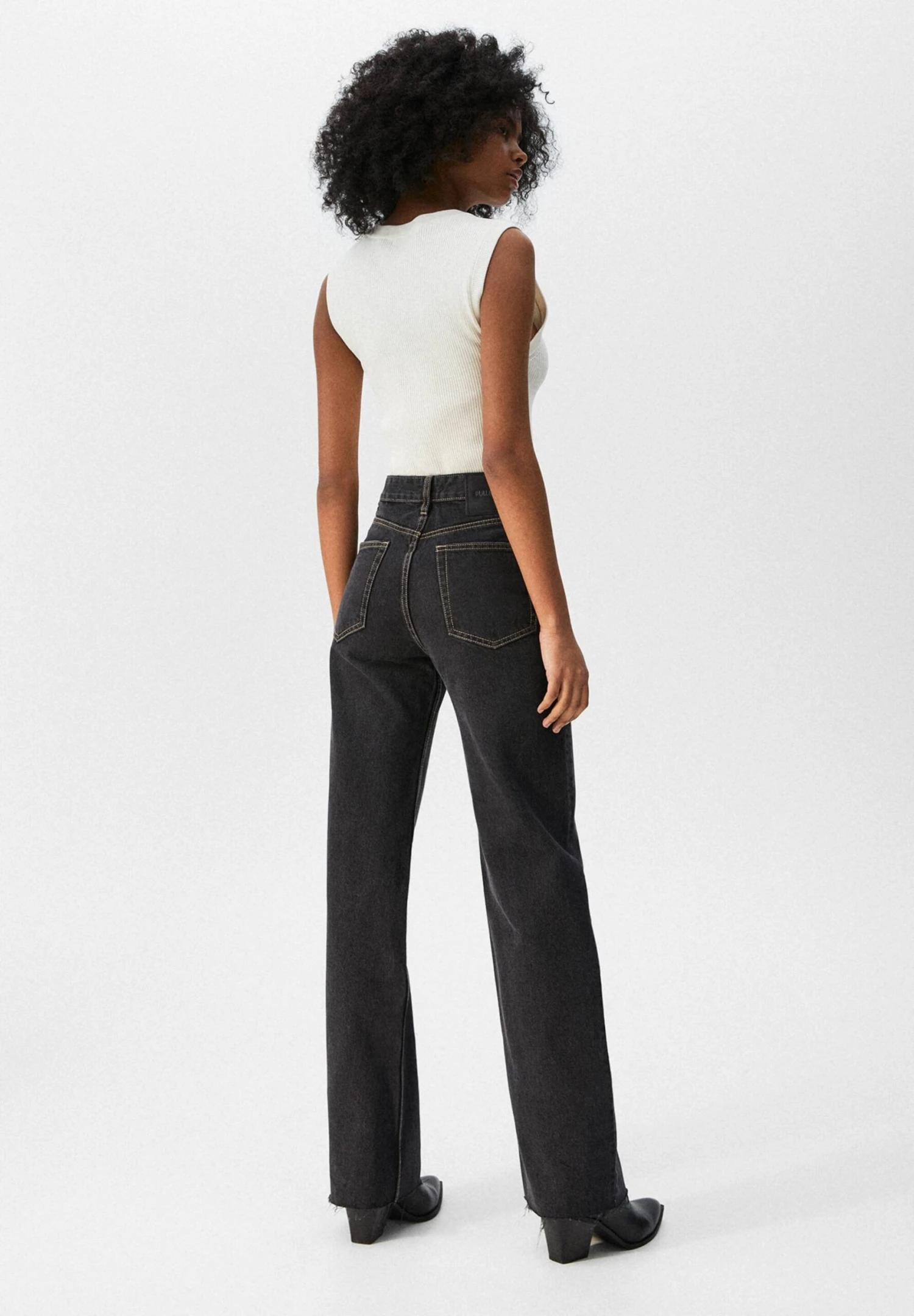 PULL & BEAR Jeans A SigarettaMottled Black Donna Jeans PUC21N0GV-Q11 5 PULL & BEAR Jeans A SigarettaMottled Black Donna Jeans PUC21N0GV-Q11 - immagine 3