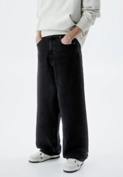 PULL & BEAR Baggy Extra Wide-Leg- Jeans A Sigaretta - Black