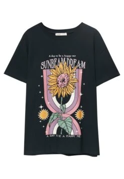 PULL & BEAR Short Sleeve With SunflowerT-Shirt Con StampaBlack Donna T-shirt E Top PUC21D2GU-Q11 -PULL - BEAR Negozio 869ebf626c014326a06323bdc8df776f
