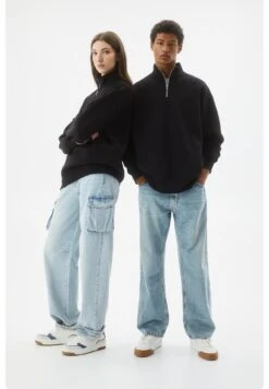 PULL & BEAR Basic Coloured Zip-Up NeckFelpaBlack Uomo Maglieria E Felpe PUC22S0QT-Q11