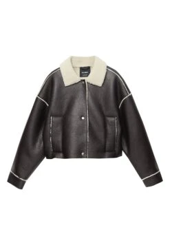 PULL & BEAR Cropped Double-FacedGiacca In SimilpelleDark Brown Donna Giacche E Blazer PUC21U0GS-O11 -PULL - BEAR Negozio 8915602df9194b2497ffe338f03c495a