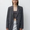 PULL & BEAR Basic Double-Breasted ButtonedBlazerGrey Donna Giacche E Blazer PUC21G0IH-C11 -PULL - BEAR Negozio 8a1ea9e262c04bc1aa4ad52edddd68e5