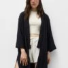 PULL & BEAR Long KimonoGiacca LeggeraBlack Donna Giacche E Blazer PUC21G0I6-Q11