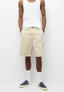 PULL & BEAR Carpenter Bermuda Shorts Di JeansLight Brown Uomo Jeans PUC22F0C1-O11