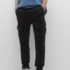 PULL & BEAR Basic Cargo- Jeans Tapered Fit - Black Denim -PULL - BEAR Negozio 8c7fa82832ea4346ba215659f8967b11