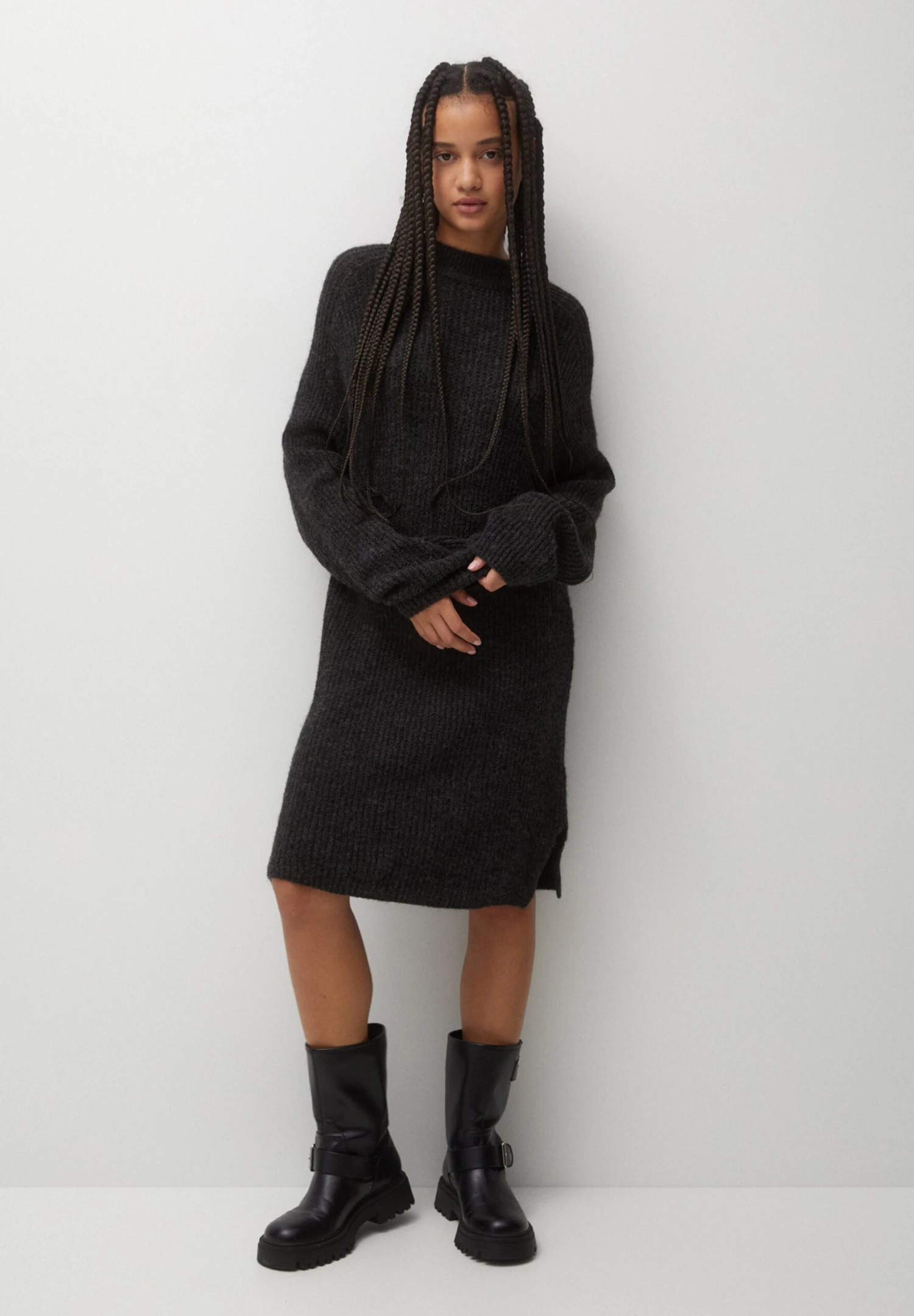 PULL & BEAR Short - Abito In Maglia - Dark Grey 4 PULL & BEAR Short - Abito In Maglia - Dark Grey - immagine 2