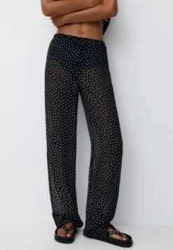 PULL & BEAR Polka DotPantaloniBlack Donna Pantaloni PUC21A0V6-Q11