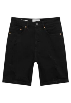 PULL & BEAR Slimfit- Shorts Di Jeans - Black -PULL - BEAR Negozio 8f947eb5c5a547f782491bd9826aa300
