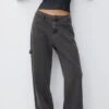 PULL & BEAR Mid-Waist CarpenterPantaloniDark Grey Donna Pantaloni PUC21A0V9-C11 -PULL - BEAR Negozio 91a3633283d84bde9951f5ce8811cc99