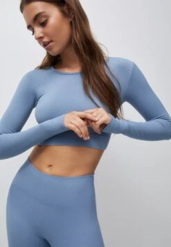 PULL & BEAR Comfort FitMaglietta A Manica LungaBlue Donna T-shirt E Top PUC21D2JZ-K11 -PULL - BEAR Negozio 92f402993b2f4f4c985eb80ea4ca5b49