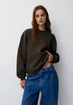 PULL & BEAR Round NeckFelpaDark Green Donna Felpe PUC21J114-M11