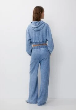 PULL & BEAR Wide Leg Jeans A ZampaMottled Dark Blue Donna Jeans PUC21N0M7-K11 -PULL - BEAR Negozio 93f8bcfaba8b42acaf21600b1e12f93c