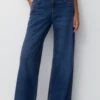 PULL & BEAR Wide-LegJeans BaggyDark Blue Denim Donna Jeans PUC21N0LX-K11