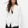 PULL & BEAR Rustic With PocketCamiciaWhite Donna Camicie E Bluse PUC21E10J-A11