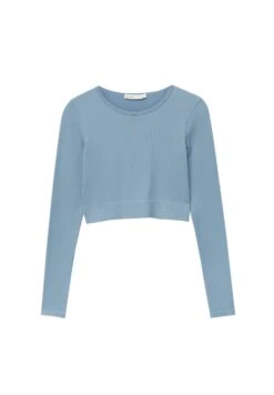 PULL & BEAR Comfort FitMaglietta A Manica LungaBlue Donna T-shirt E Top PUC21D2JZ-K11 -PULL - BEAR Negozio 95a52228d122499995329795c2c0832a