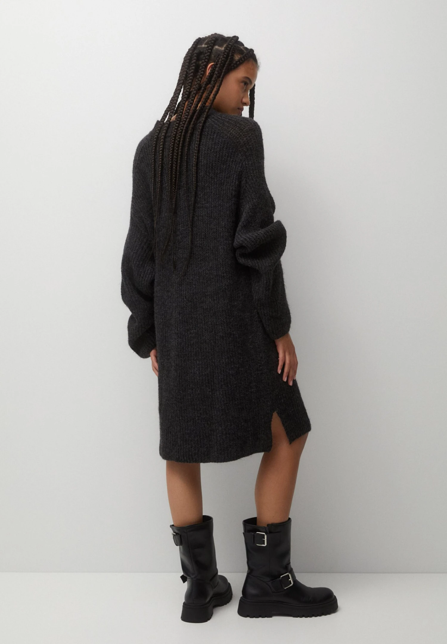 PULL & BEAR Short - Abito In Maglia - Dark Grey 5 PULL & BEAR Short - Abito In Maglia - Dark Grey - immagine 3