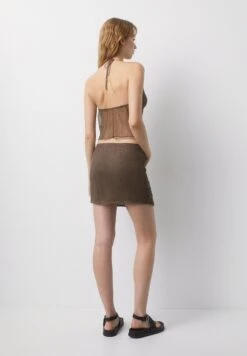 PULL & BEAR Sequinned Detail- Top - Brown -PULL - BEAR Negozio 994692d785814a3fa378d27faaa36f33