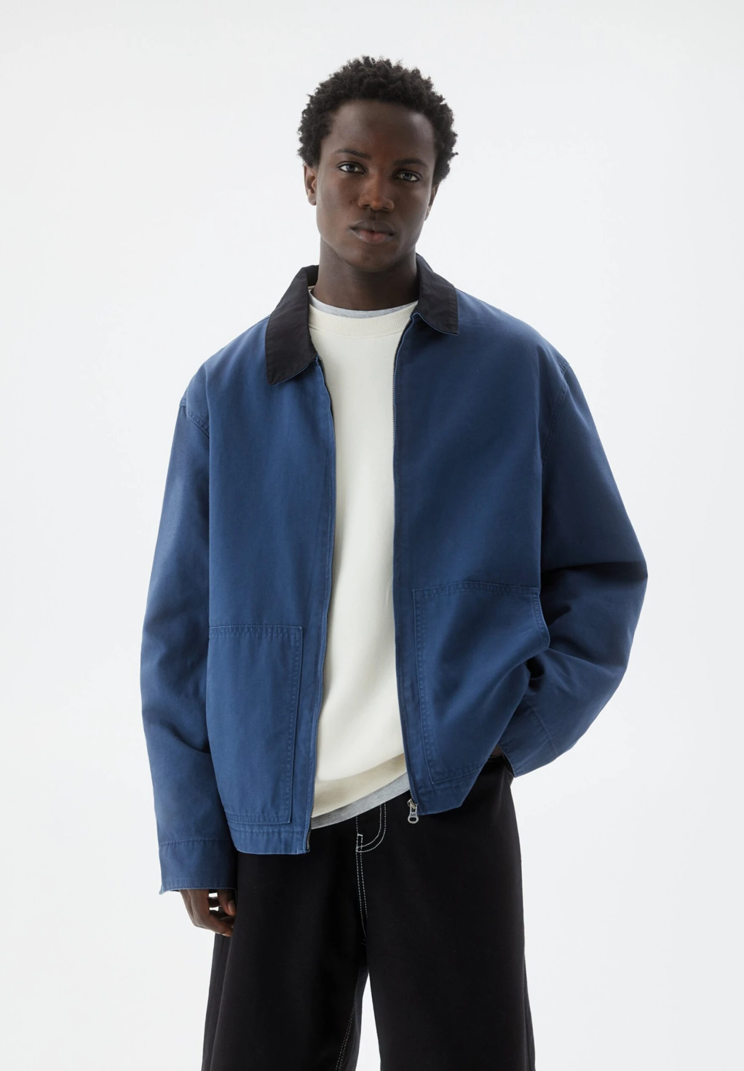 PULL & BEAR Utility With Contrast Collar Giacca Da Mezza StagioneBlue Uomo Giacche PUC22T0SY-K11 3 PULL & BEAR Utility With Contrast Collar Giacca Da Mezza StagioneBlue Uomo Giacche PUC22T0SY-K11
