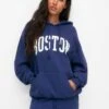 PULL & BEAR Boston University-StyleFelpa Con CappuccioDark Blue Donna Felpe PUC21J10H-K11 -PULL - BEAR Negozio 9c88cb6e487246c29e5b70d2c1765575