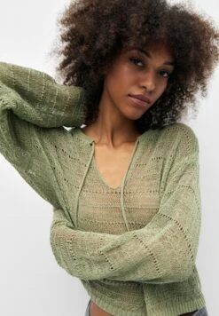 PULL & BEAR Open With DrawstringMaglioneKhaki Donna Maglieria PUC21I0OE-N11 -PULL - BEAR Negozio 9ceda9221a7c4a3db467b901a105b03f